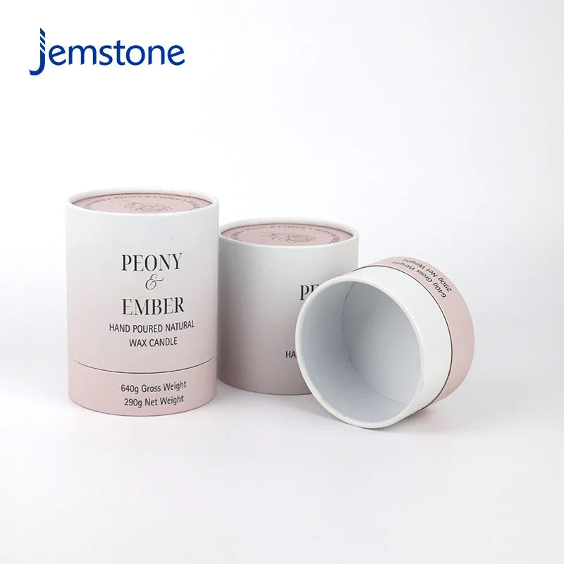 Custom Eco-Friendly Luxury Kraft Craft Candle Cans Cardboard Cylinder Packaging Round Paper Tube Packaging Boxes for Candle