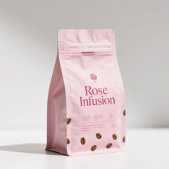 Label Plastic One Way Valve Roated Bean Flat Bottom Zipper Coffee Beans Bags With Valve and Zipper