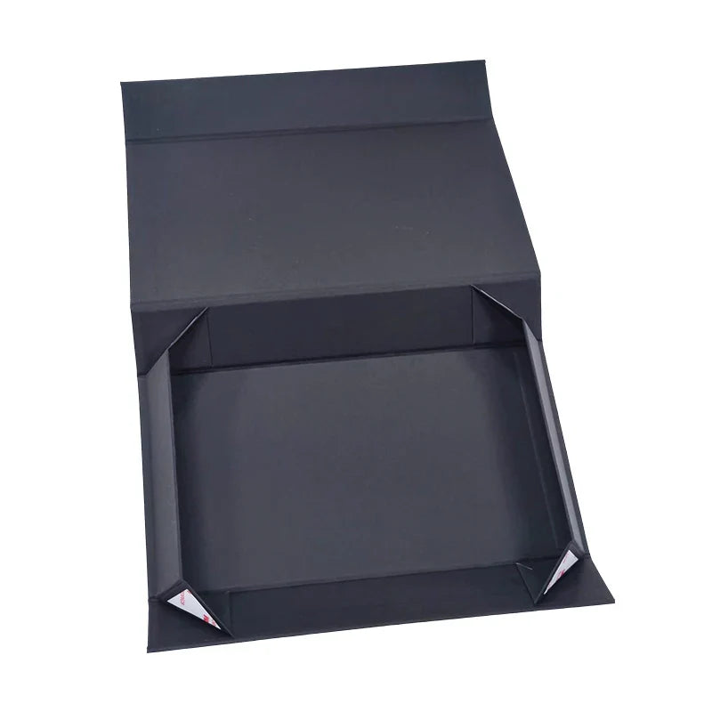 Custom Luxury Black Cardboard Packing Folding Shoe Gift Box Magnetic Paper Box Packaging With Magnetic Flap Closure