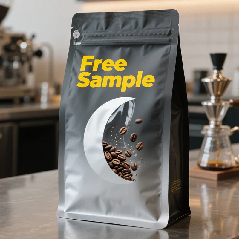 Coffee Packaging Bags With Easy Tear Resealable Eight Side Seal Coffe Cafe Bean Package Bag