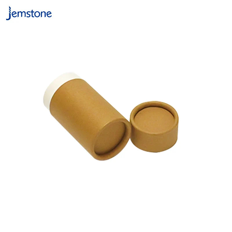 Custom Beautiful Design Craft Cylinder Brown Round Paper Tube Kraft Tea Coffee Paper Tube Packaging