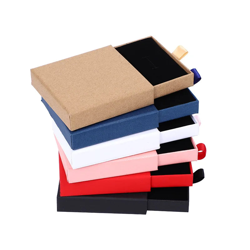 Customized Flip Cover Necklace Box With Handle Wholesale Flip Cover Jewelry Packaging Box