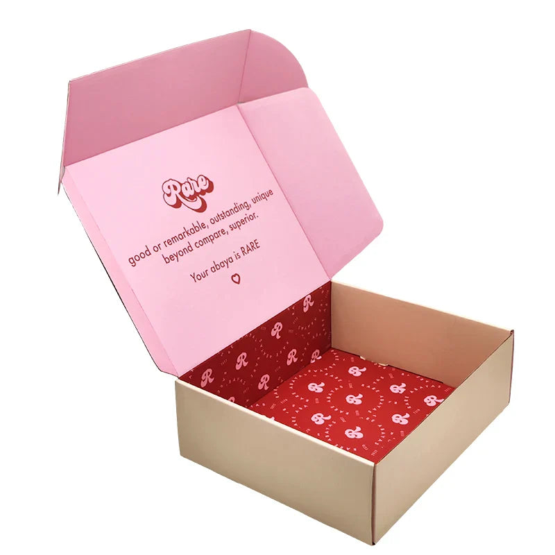 Custom Unique Cartoon Foldable Corrugated Mailer Hair Candle Hat Lash Clothing Wig Packaging Box Cardboard Box for Shipping