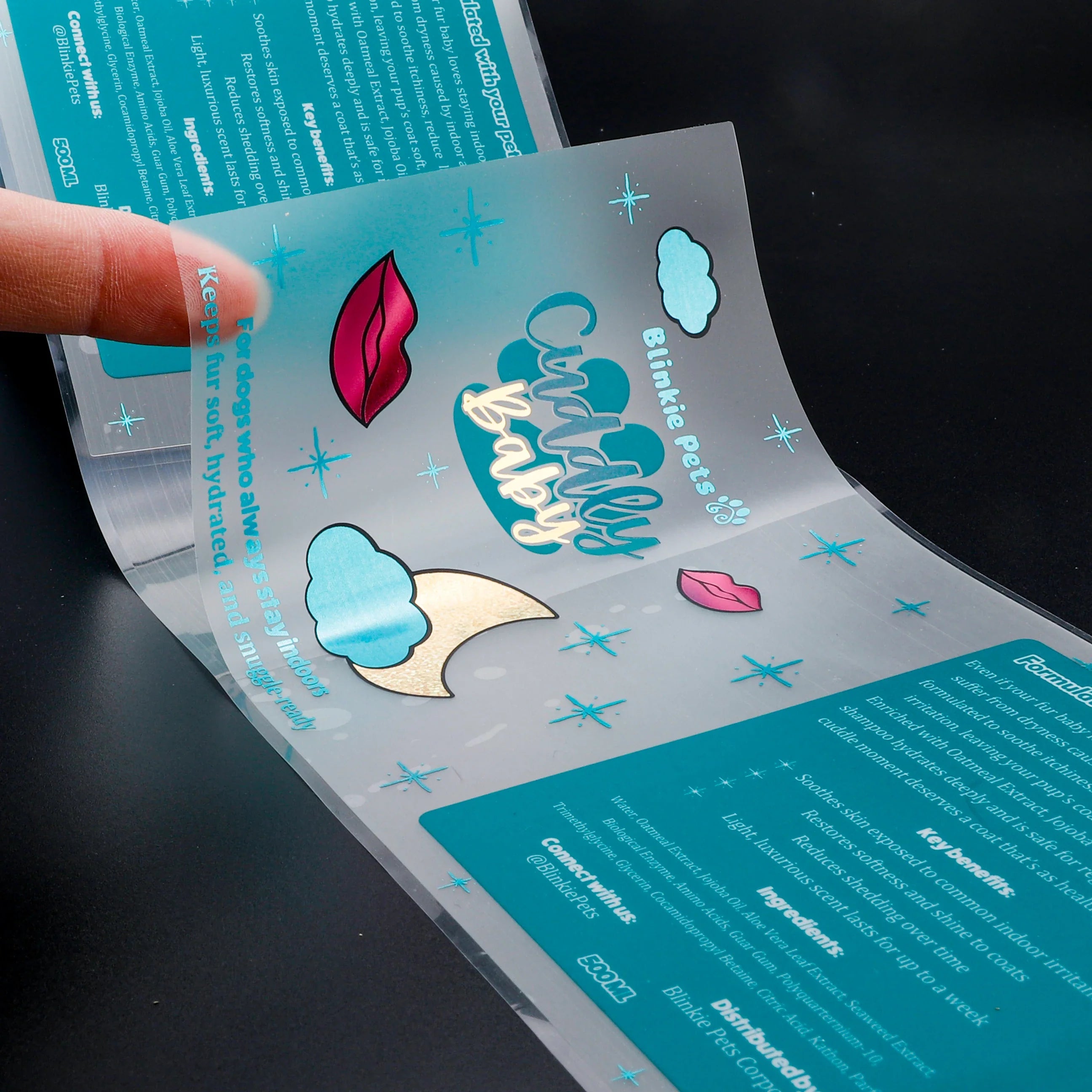 Waterproof Clear Pet Paper Label Stickers Transparent Labels Stickers for Food Container Bottles Packaging Labels Sticker Roll