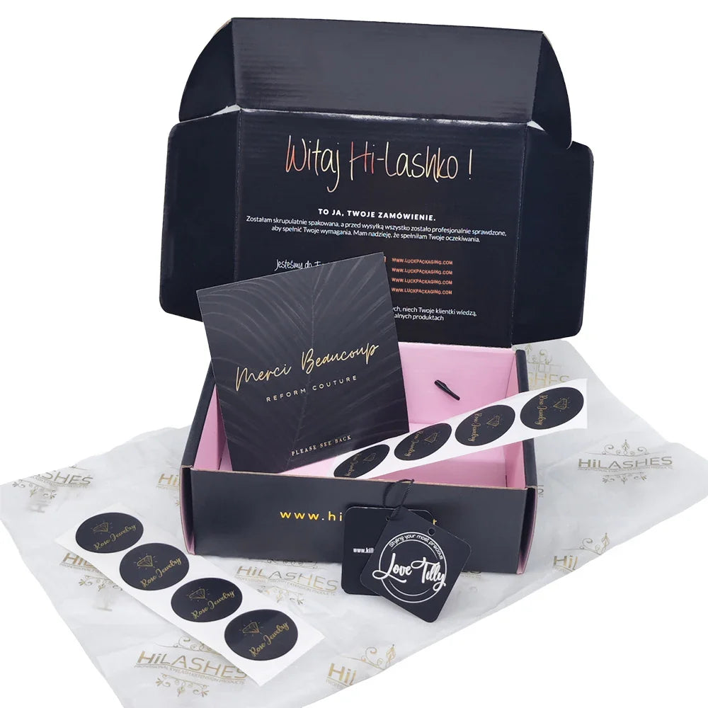 EU Wholesale Custom Logo Printed Small Size Unique Corrugated Shipping Boxes Cardboard Skincare Mailer Clothing Packing Box
