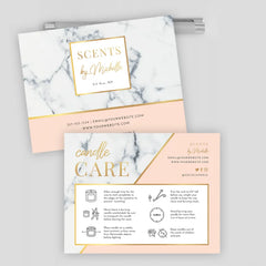 Custom Luxury Design Thank You Cards Jewelry Care Card Printable Instruction for Small Business Care Card
