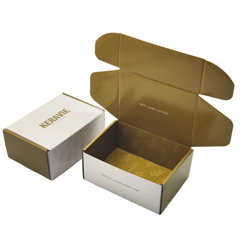 Factory Jewelry Press on Nails Cosmetic Corrugated Mailing Shipping Mailer Boxes With Custom Logo Boxes for Products Packiging