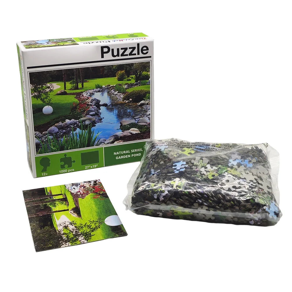 Oem Custom Printing Kids Toys Cartoon Paper Puzzle Board Games Cardboard Jigsaw Puzzles Accessories for Adults 1000 Pieces