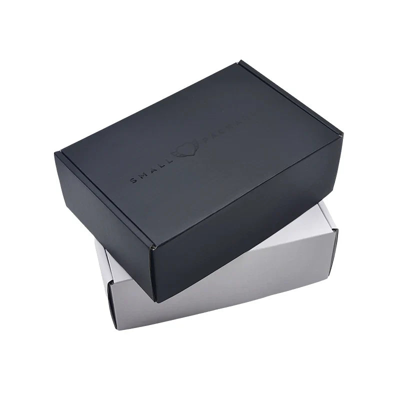 Customized Recycled Corrugated Subscription Sealing Foldable Black Kraft Airplane Flat Mailer Boxes with Custom logo for Cloth