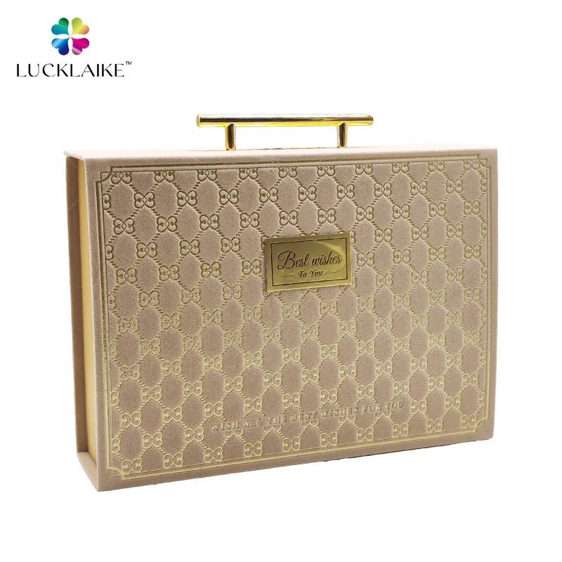 Customised Cardboard Corrugated Caja Advertising Shoe Mother Valentine's Day Paper Rigid Wedding Gift Boxes With Handle