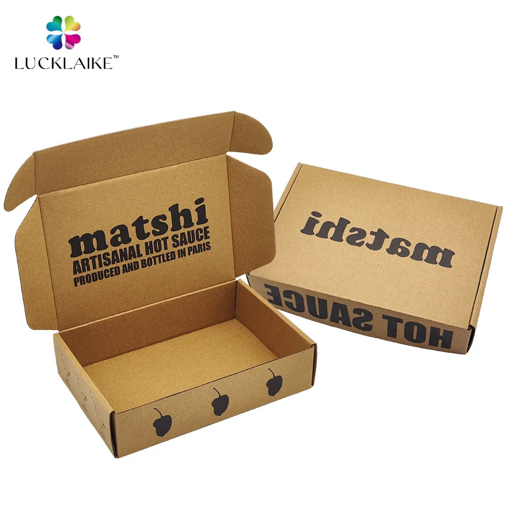 China 100% Recycled E-commerce Business Packaging Tissue Paper Board Clothing Shipping Kraft Corrugated Boxes with Logo