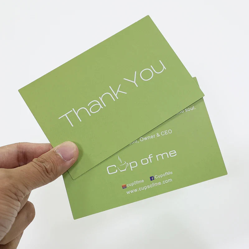 High Quality Free Sample Full Color Printing Luxury Business Cards Recyclable Paper Visit Card Greeting Thank You Card with logo