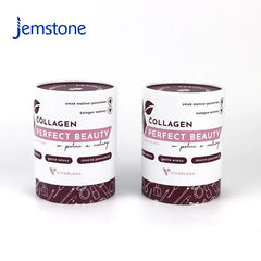 Eco-Friendly Custom logo Round Kraft Candle Cardboard Tube Tea Powder Coffee Bean Cylinder Packaging Collagen Paper Tube