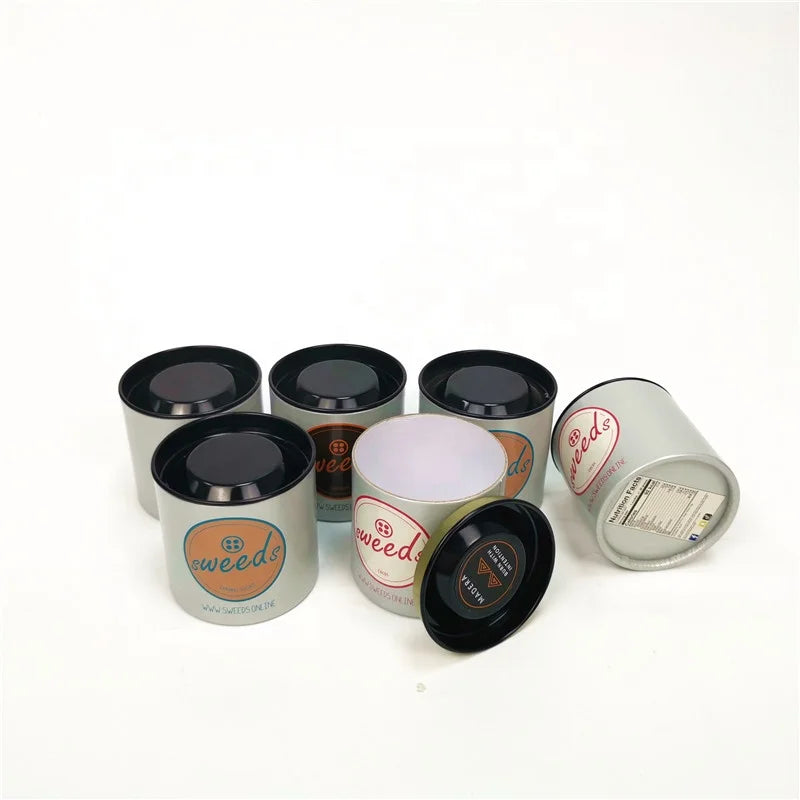 Custom Airtight Unsealed Leisure Foods Paper Cans Cylinder Gift  Packaging for Cookies Cardboard Chocolate Paper Round Box