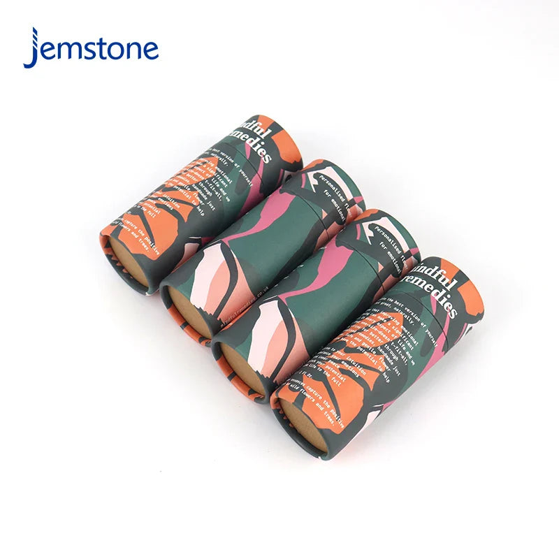 Custom Luxury Round Food Kraft Cardboard Tube Container White  Cylinder Box Powder Sealing Paper Tube Packaging