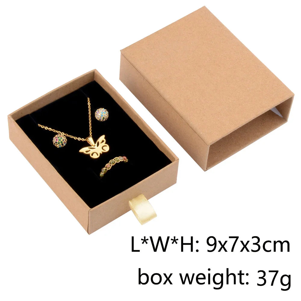 Customized Flip Cover Necklace Box With Handle Wholesale Flip Cover Jewelry Packaging Box