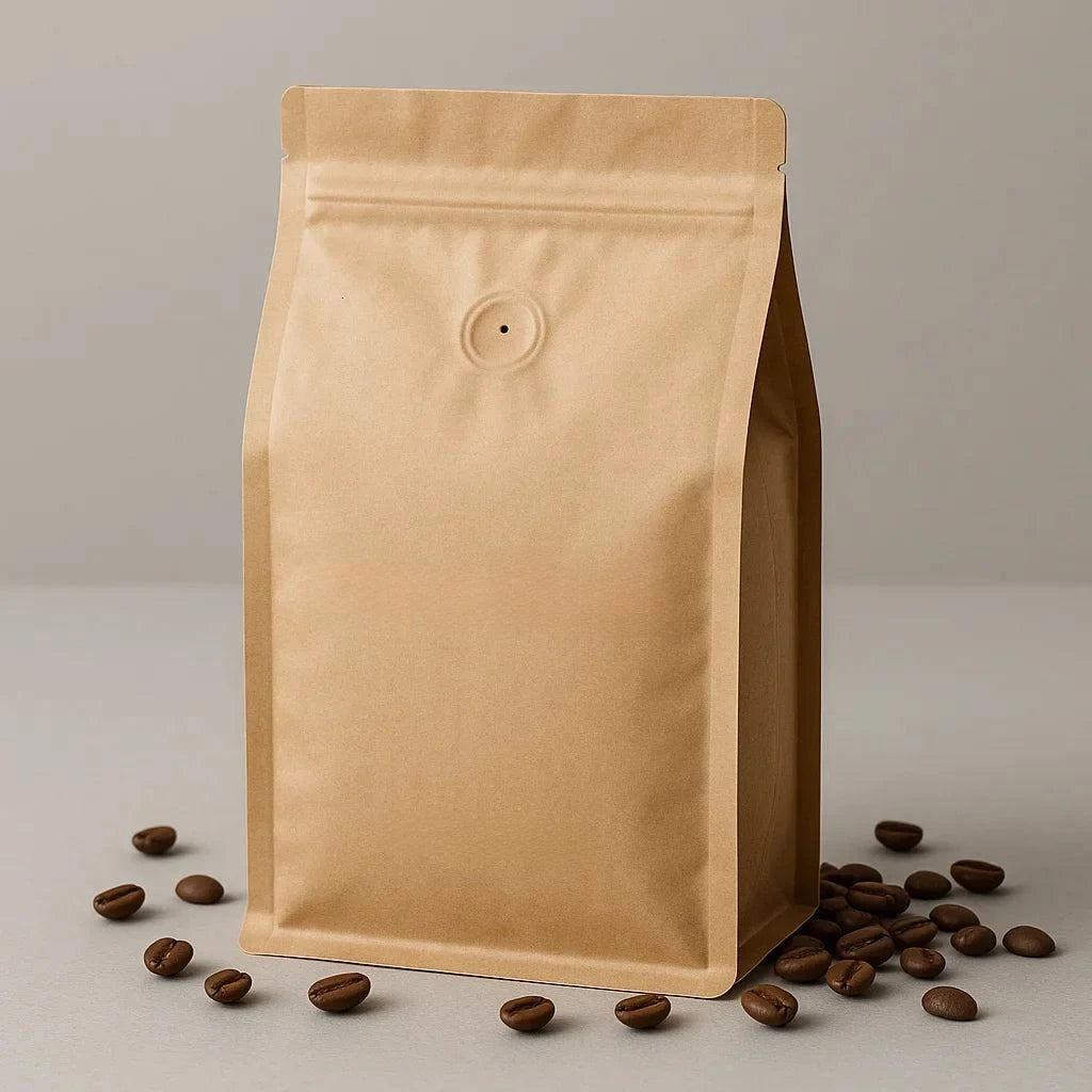 Gravure Printing Smell Proof Aluminum Coffee Pouch Flat Bottom Zipper Roasted Coffee Beans Bag with Air Valve