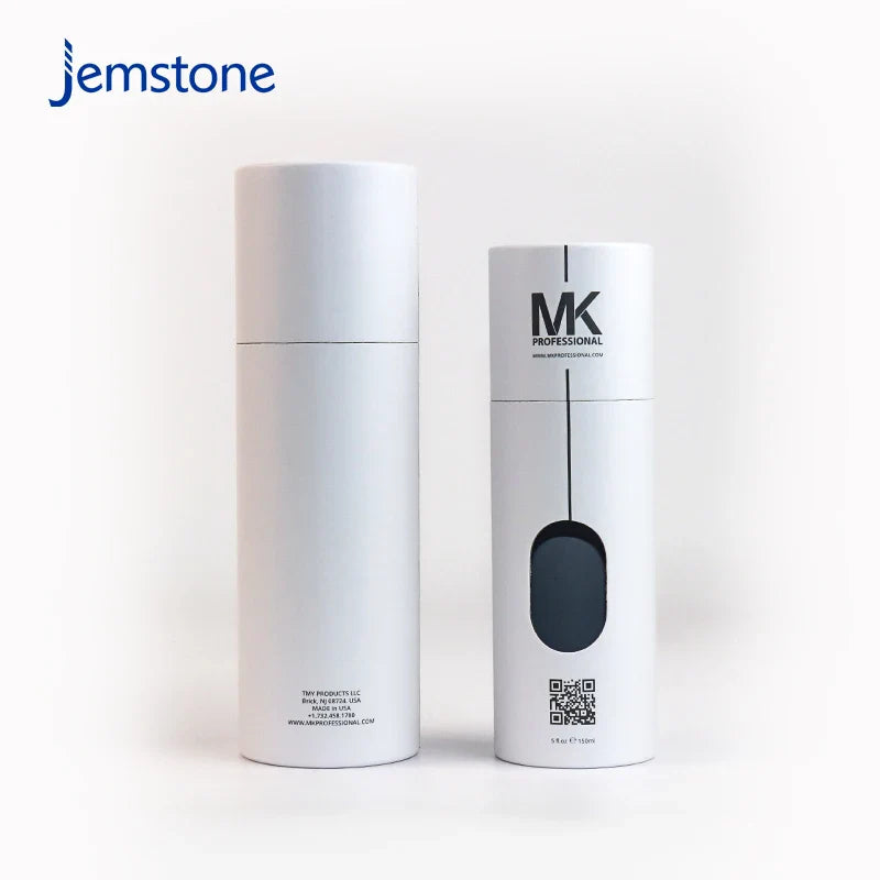 Custom Printed Recyclable Clothing Craft Cylinder T-shirt Sock Kraft Cardboard Silk Glove Towel Paper Tube Packaging With Window