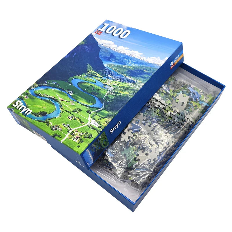 Wholesale Custom Printing Adults Jigsaw Puzzle Game 500-1000 Pieces Educational Toy Made Paper Manufactured Customized Puzzle