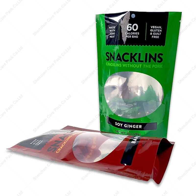 Glossy Laminated Food Zipper Edible Packaging Baggies Plastic Edible Resealable Heat Sealing Mylar Bags