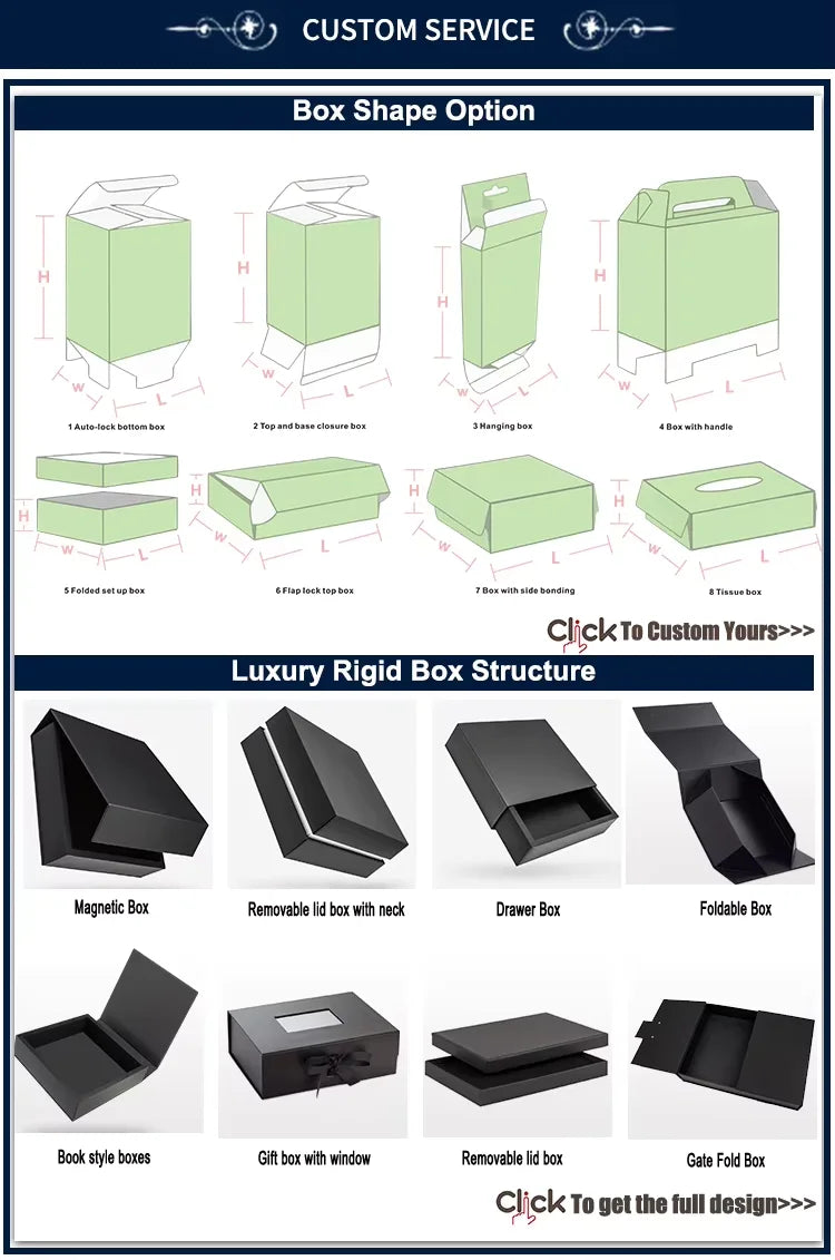Customized Black Luxury Cosmetic Paper Boxes Perfume Packaging Boxes and Kraft Business Corrugated Cartons