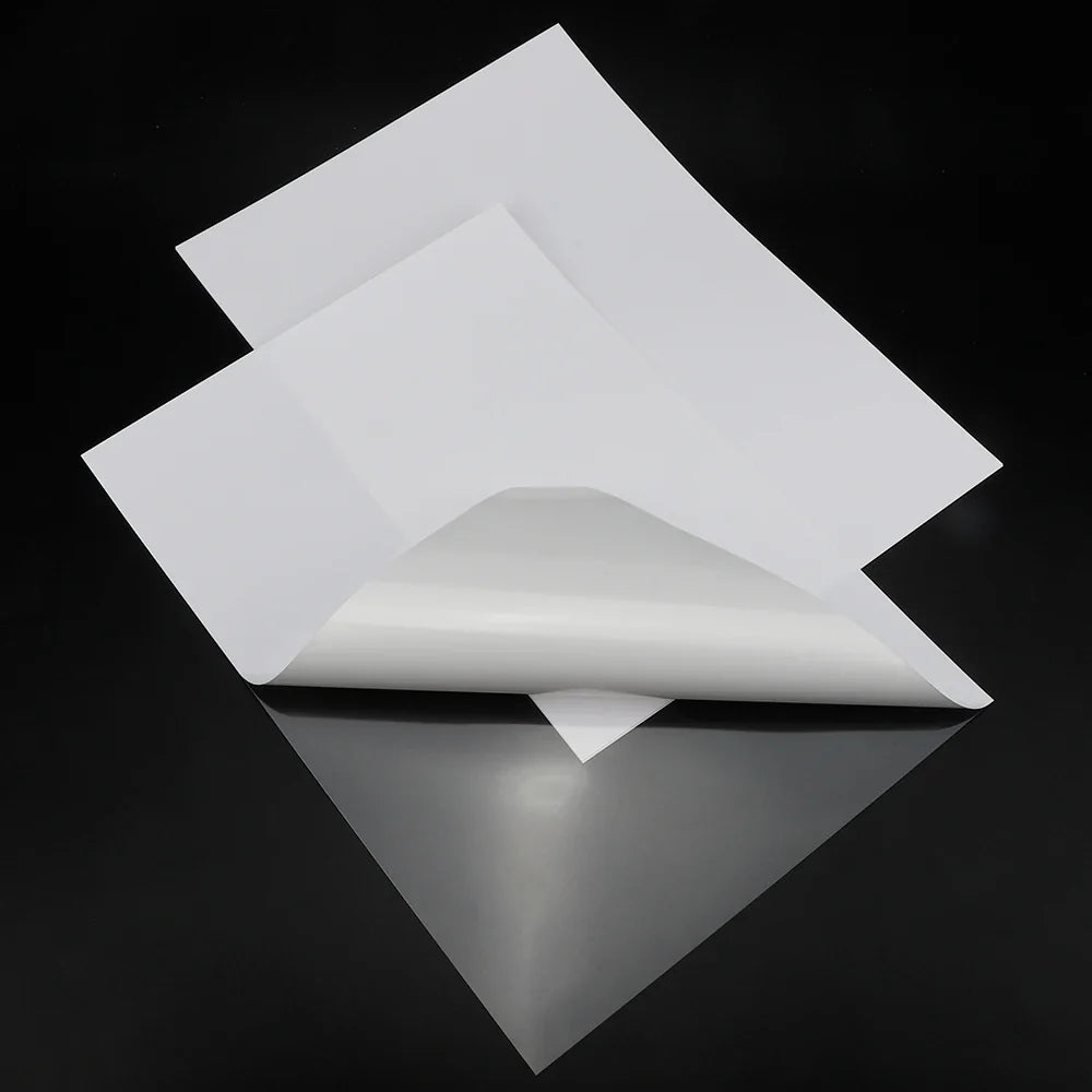 Premium Self Adhesive Inkjet Printable Transparent Backing Viny Matte Glossy 8.5x11 A4 Sticker Paper Sheet With Clear Backing