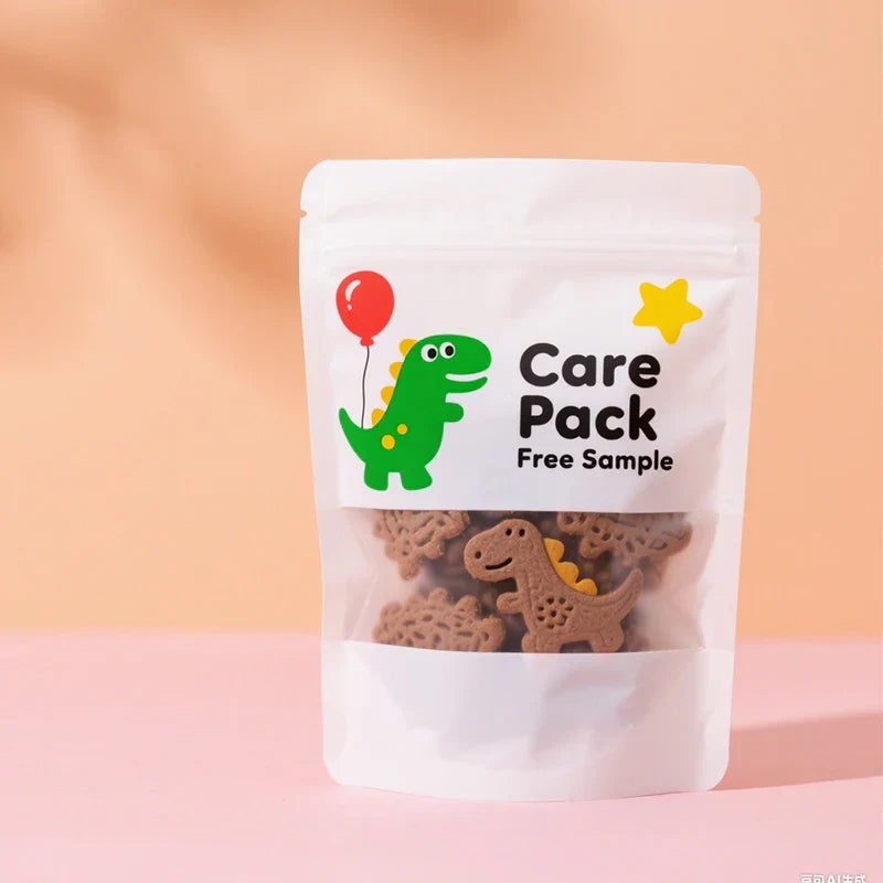 Plastic Food Seal with clear Window 3.5g 7g 14g Laminated Plain Candy Cookie Compostable Zipper Bag for Food