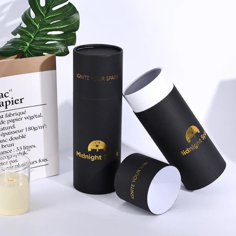 Custom Product Cosmetic Black Round  Kraft Push up Cardboard Tube Bottles Luxury Twist up Perfume Paper Tube Packaging