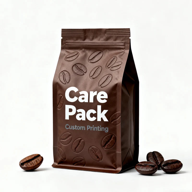 Flexible 1kg Plastic Bolsas Para Cafe Food Grade Empty Eight Side Seal PET Coffee Bean Bags With Valve