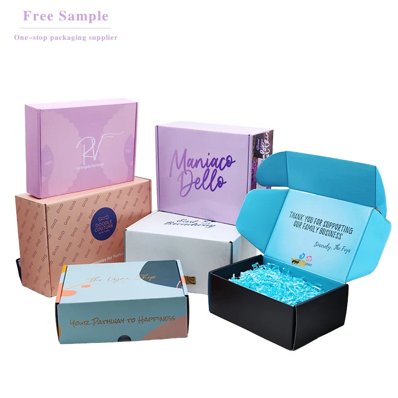 Custom High-End Corrugated Cardboard Folding Mailer Paper Boxes for Embellishing Eye Cream Cosmetic Lashes Cosmetics Gift