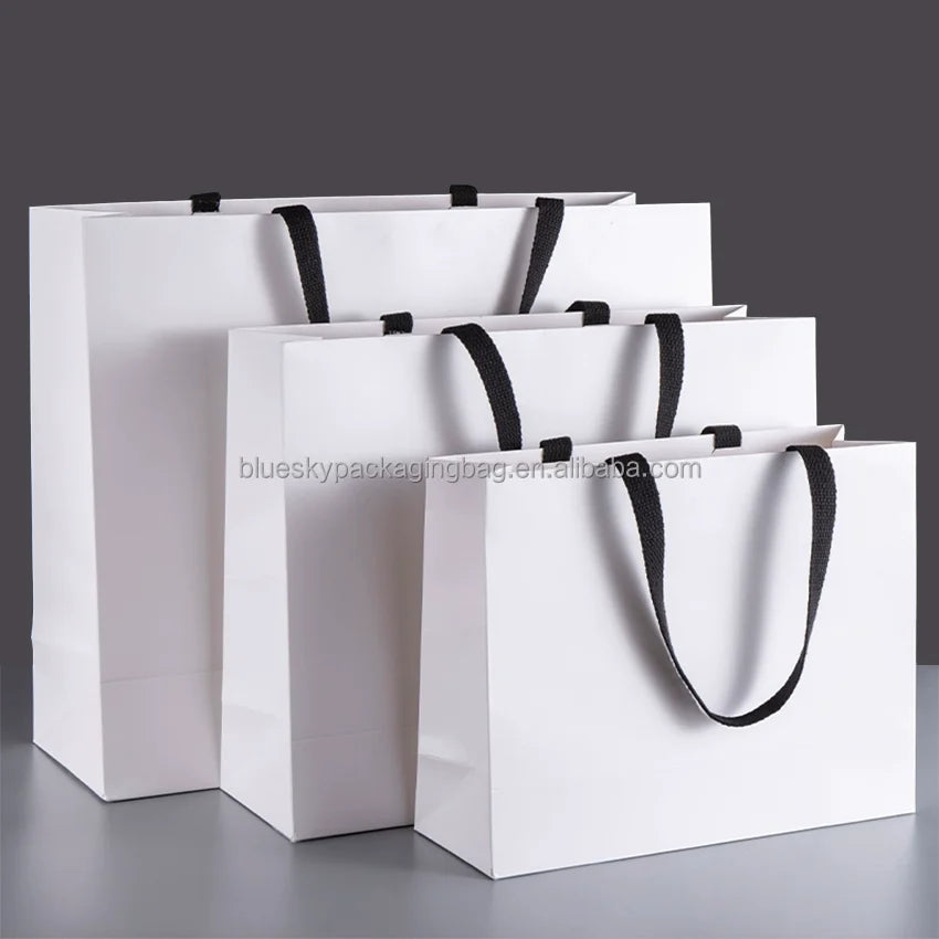 Custom Kraft Paper Bag With Handles Shopping Bags Retail Bag Wholesale Bulk Customized Logo Printing for Boutique Gift Packaging