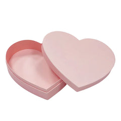 Customized Lid and Base Rigid Gift Cardboard Valentine Gift Paper Packing Pink Heart Shaped Box for Candy Break Chocolate