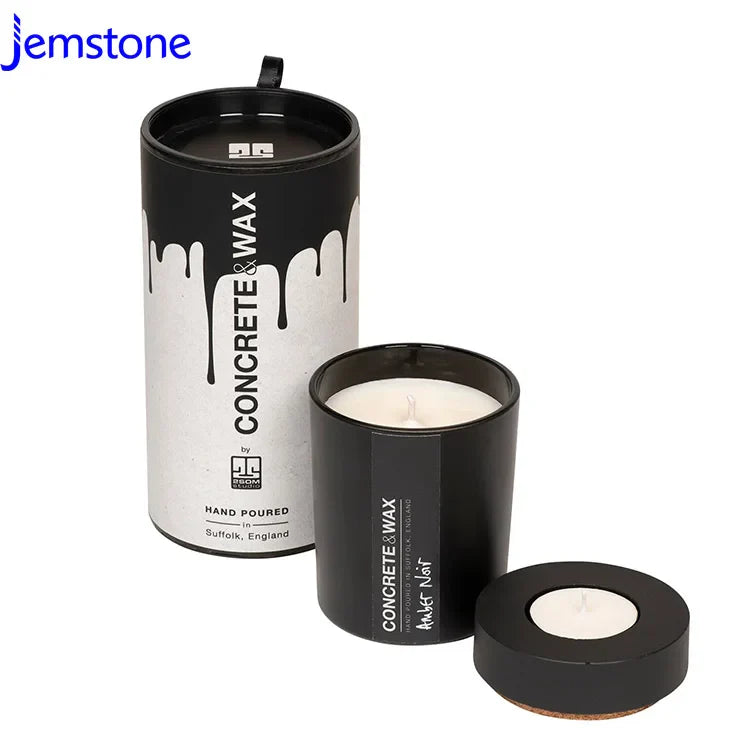 Custom Printing Craft Pink Cardboard Candle Round Paper Tube Gift Boxes Packaging