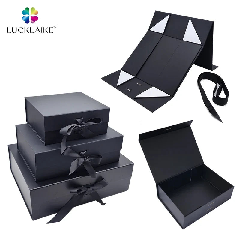 Custom Luxury Men Woman Magnet Closure Folding Cardboard Shoe Gift Paper Boxes White Magnetic Box Packaging for Present