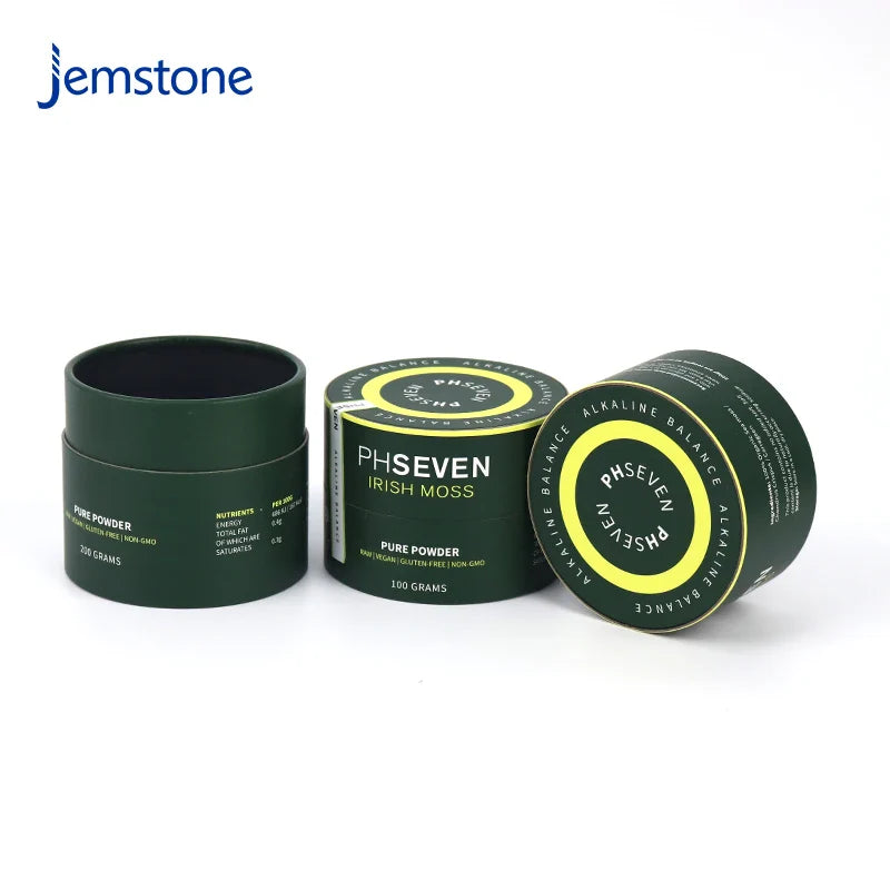 Custom Food Grade Kraft Cardboard Tea Coffee Candle Cylinder Packaging Luxury Round Powder Spice Paper Tube