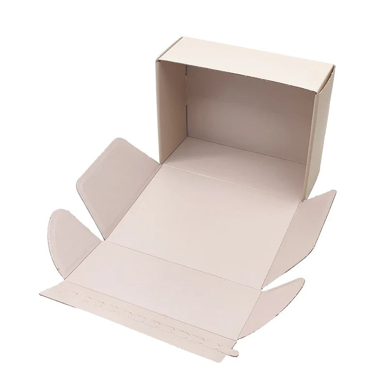 Customized Shipping Carton Beige Zipper Tear Strip Line Cosmetic Wig Boxes Custom logo Packaging Box for Packiging