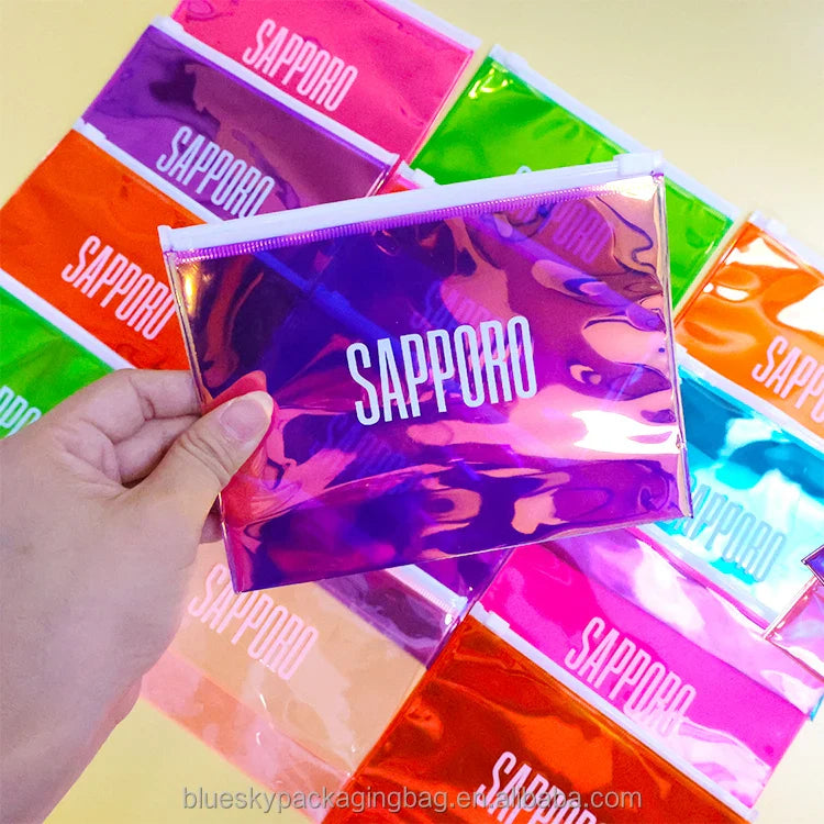 Premium Laser Zipper Bag - Holographic Effect for Luxury Products