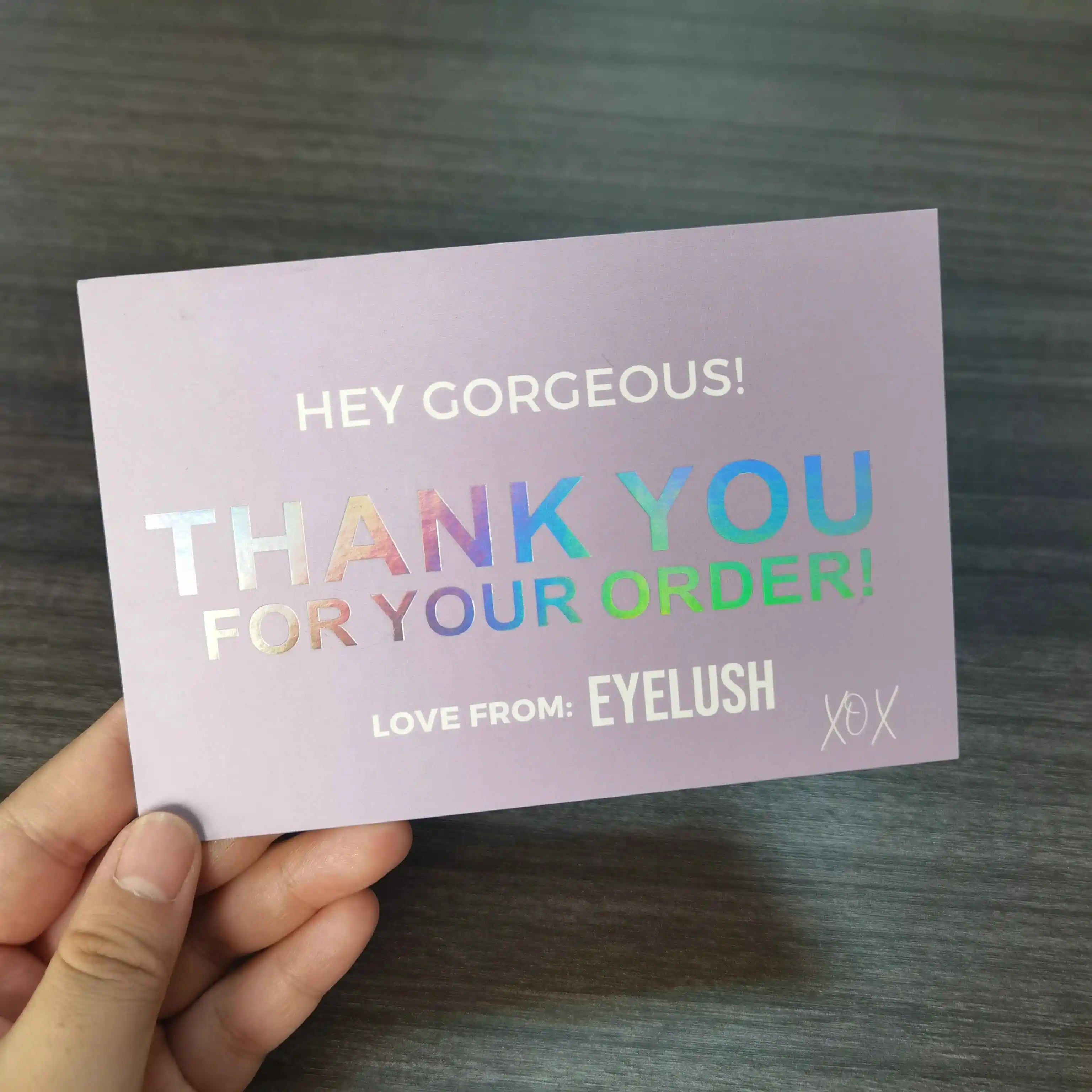 High Quality Free Sample Full Color Printing Luxury Business Cards Recyclable Paper Visit Card Greeting Thank You Card with logo