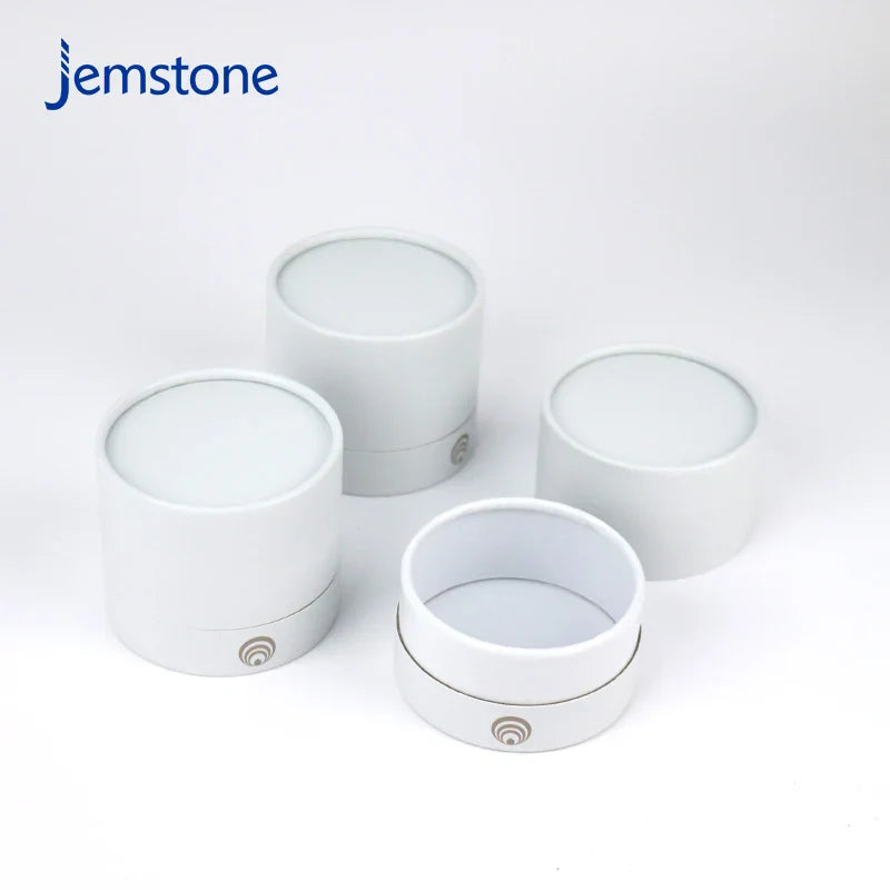 Eco-Friendly Custom logo White Kraft Cardboard Candle Jar Tube Box Packaging Cosmetic Perfume Bottle Paper Tube