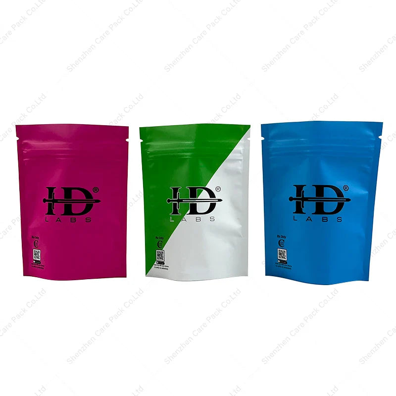 Smell Proof Mylar Pouch Heat Seal Foil Ziplock Edible Laminated Resealable Bags With Zipper Top