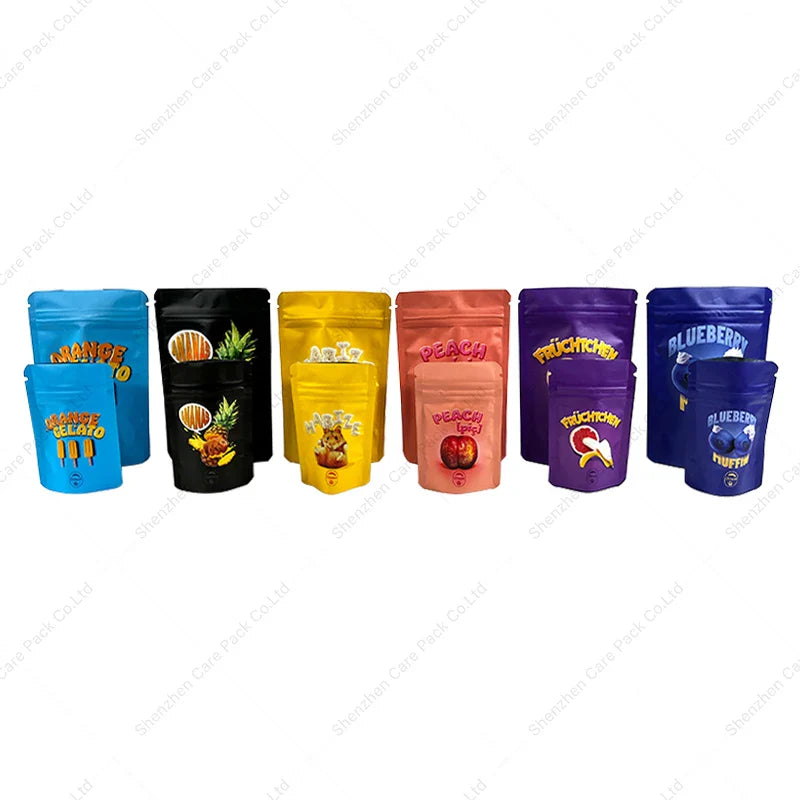 1oz 3.5g Heat Seal Mylar Bag with Zipper Resealable Smell Proof Food and Candy Edible Packaging for Pet and Canned Foods