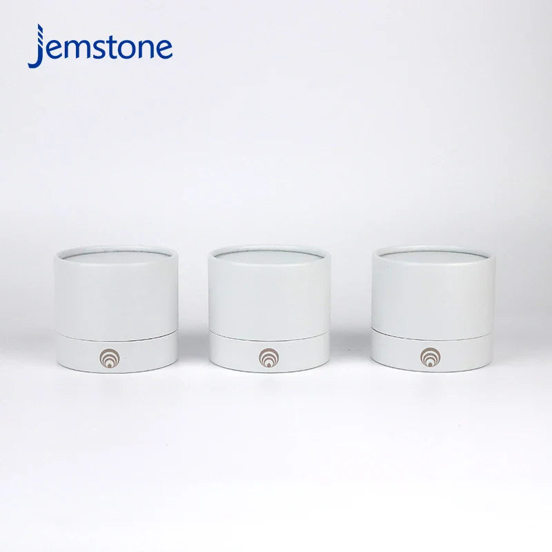 Eco-Friendly Custom logo White Kraft Cardboard Candle Jar Tube Box Packaging Cosmetic Perfume Bottle Paper Tube