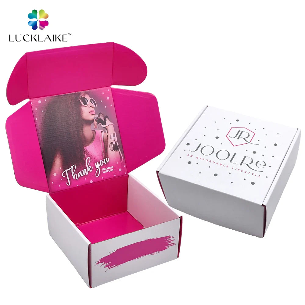 Custom Printed E-Commerce Packaging Box Corrugated Cardboard Papierkarton Mailer Black Post Cajas Shipping Box