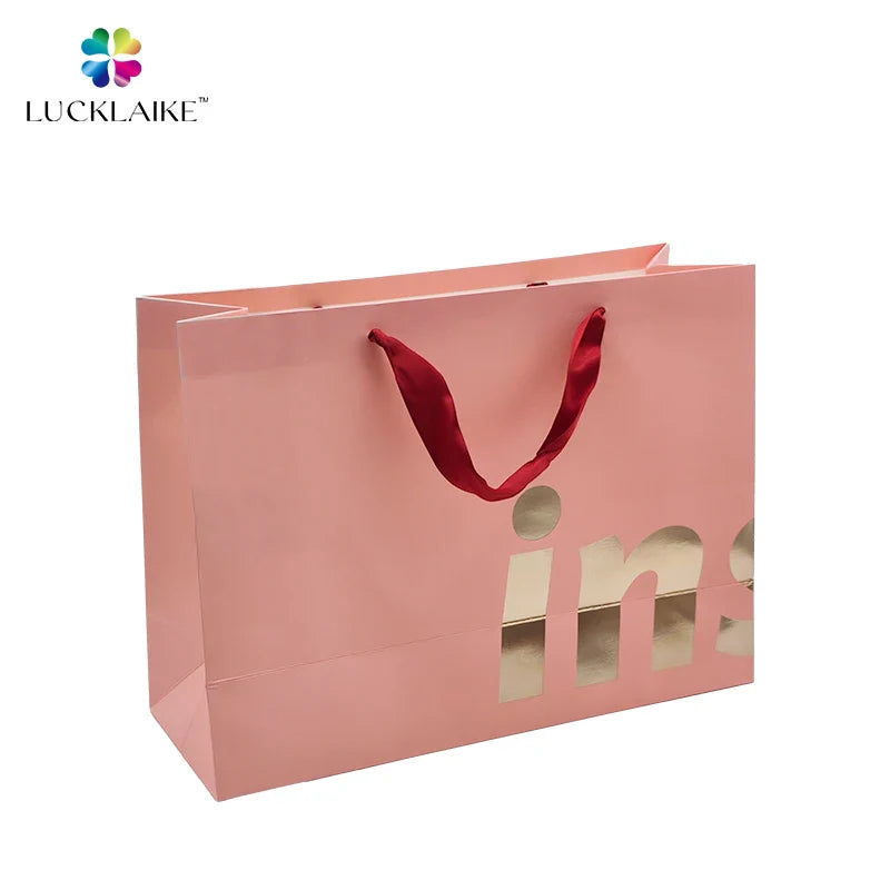 Wholesale Custom Logo Bolsas De Regalo White Black Sac Cadeau Shopping Jewelry Paper Bag With Handles Bolsa De Papel