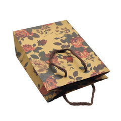 Custom Portable Personalized Craft Shopping Gift Packaging Delivery Coffee Brown Kraft Paper Bag with logo Handle Wholesale