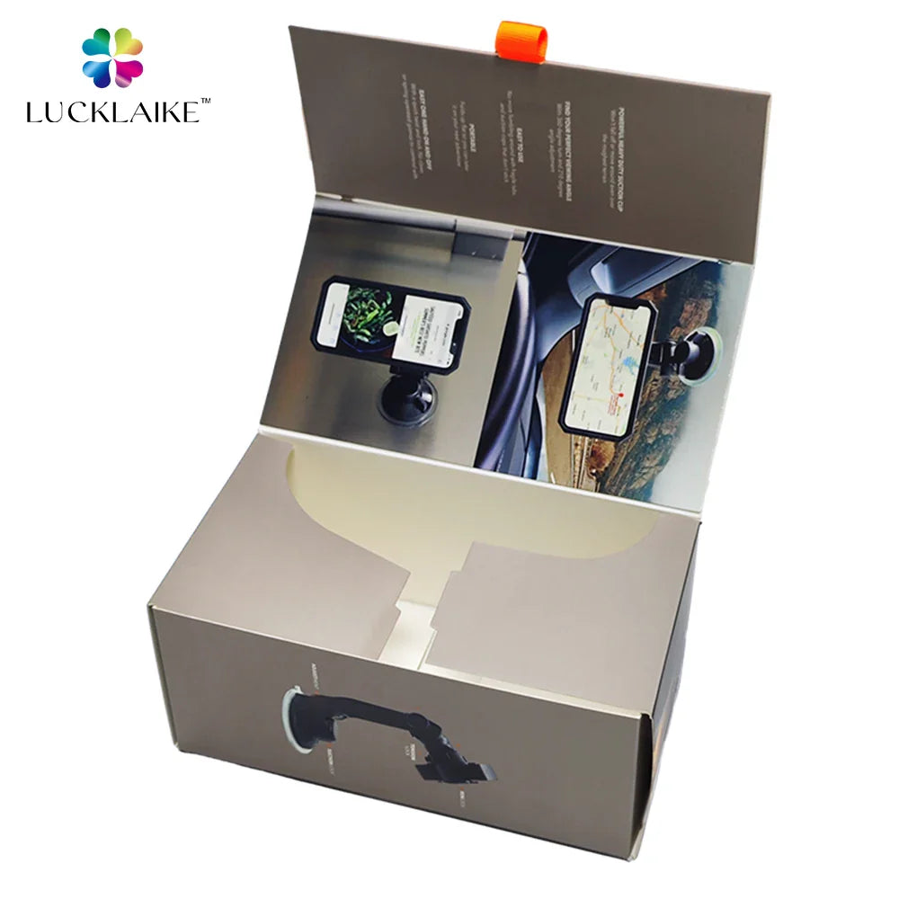 Custom Designed Cardboard Foldable Headphones Box Sponge Magnetic Lid Matt Lamination for Headset Electronics Earphone Packaging