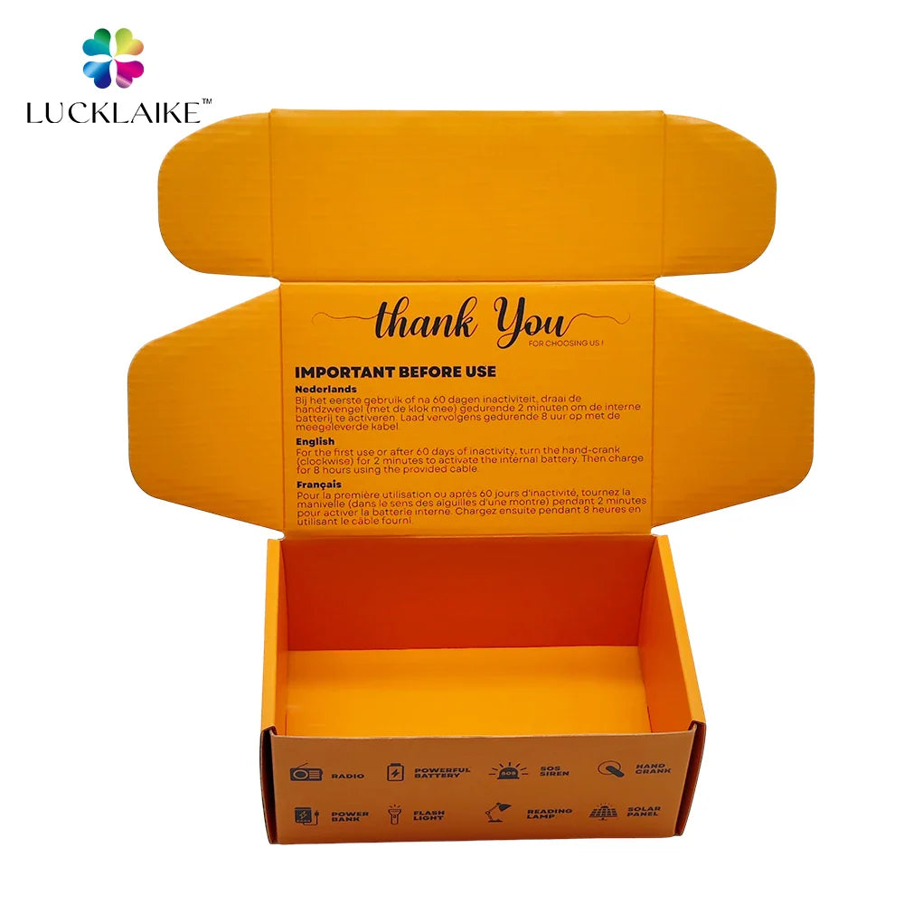 Wholesale Corrugated Packaging Shipping Boxes Custom logo Reusable Self Sealing Mailer Paper Cardboard Box with Tear Strip