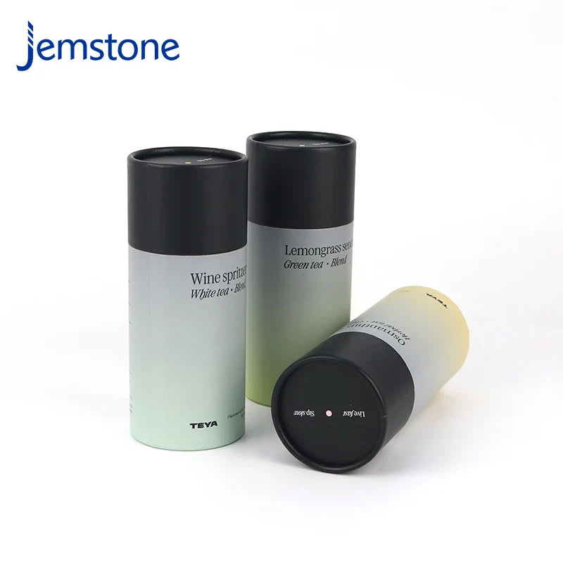 Custom Eco-Friendly Luxury Food Cylinder Box Packaging Kraft Cardboard Coffee Tea Candle Paper Tube Round Paper Tube for Tea
