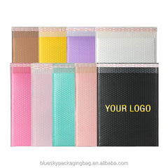 Custom logo Matte Colored Bubble Bags Shock Proof Waterproof Express Self Adhesive Shipping Bags Foam Cushioning Packaging Bags