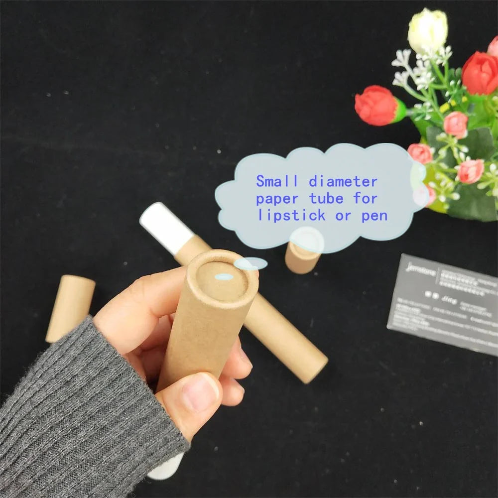 Biodegradable Kraft Cardboard Push up Lip Balm Lipstick Deodorant Tube Packaging Cosmetic Skincare Essence Milk Paper Tube